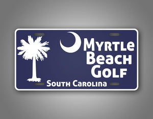 Myrtle Beach Golf License Plate South Carolina Golfing Auto Tag 