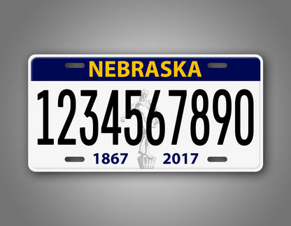 Nebraska State Novelty License Plate 