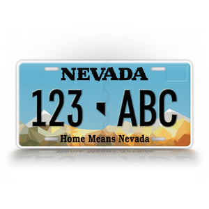 Custom Text Nevada State License Plate 