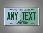 Any Text Custom New Hampshire State Novelty Auto Tag 