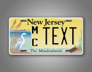 Any Text New Jersey Meadowlands License Plate 