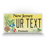 Custom Text New Jersey Pinelands License Plate