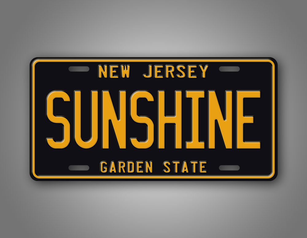 New Jersey SUNSHINE State License Plate
