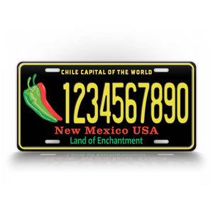 Personalized New Mexico "Chile Capital Of The World" State Custom License Plate
