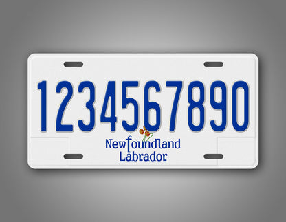 Personalized Text Newfoundland And Labrador Custom Auto Tag 