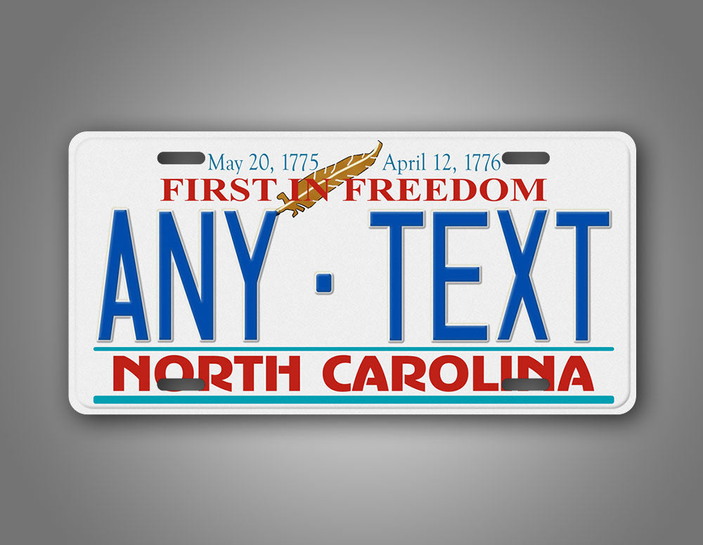 Personalized North Carolina Auto Tag