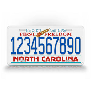 Novelty North Carolina First In freedom License Plate