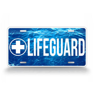 Lifeguard License Plate Ocean Photo 