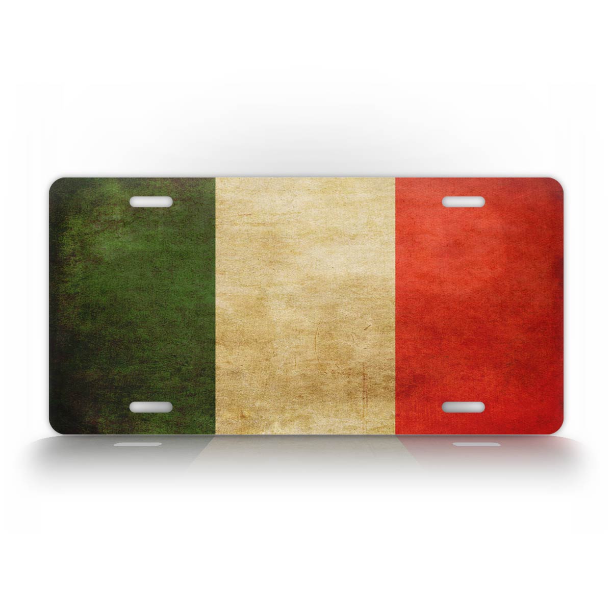 Americana Style Italy Flag License Plate 