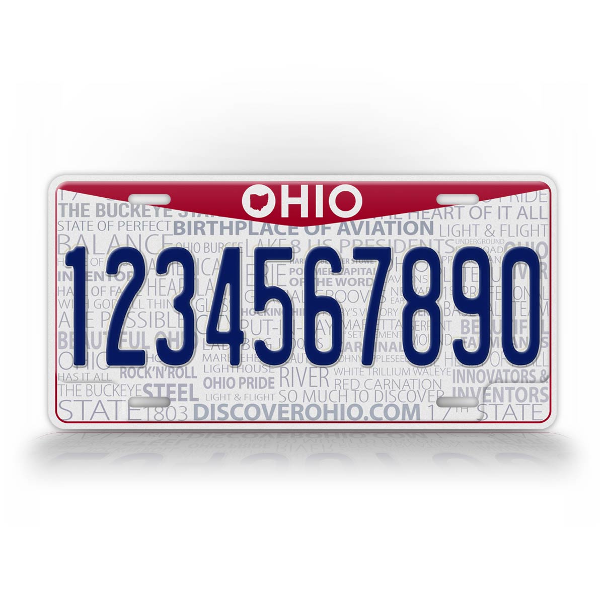 Custom Text Ohio Novelty Auto Tag