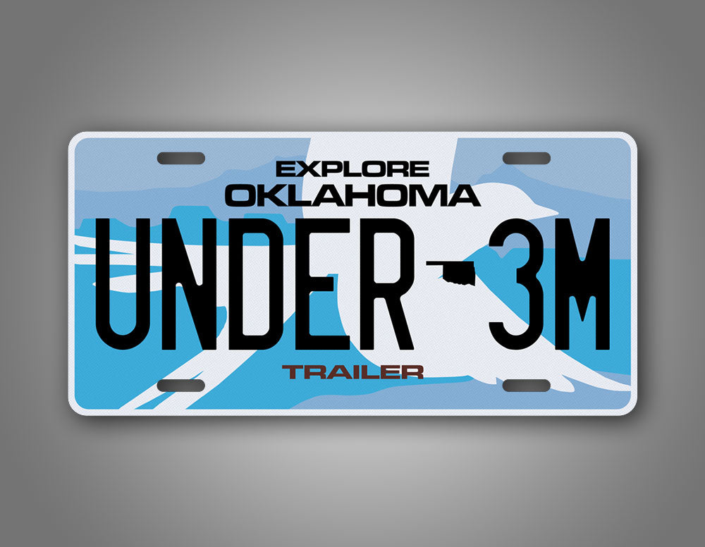 Oklahoma Under 3M Trailer License Plate