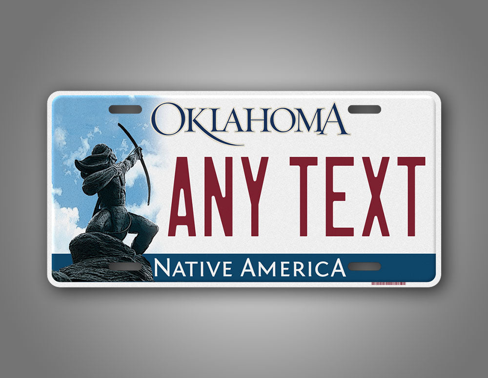 Personalized Oklahoma License Plate With Allan Houser's Sacred Rain Arrow