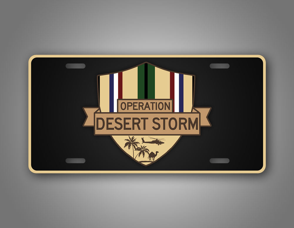 Operation Desert Storm Veteran License Plate Southwest Asia Service Ribbon 