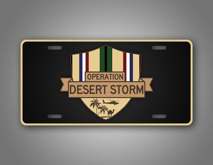 Operation Desert Storm Veteran License Plate Southwest Asia Service Ribbon 