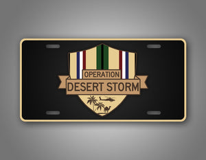 Operation Desert Storm Veteran License Plate Southwest Asia Service Ribbon 