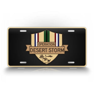 Operation Desert Storm Veteran License Plate Apache Helicopter US Military Veteran 