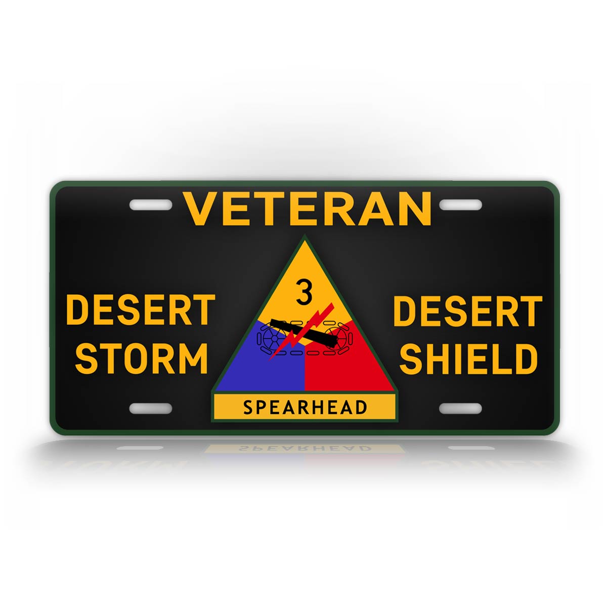 3rd Armored Division Veteran Operation Desert Storm And Shield License Plate