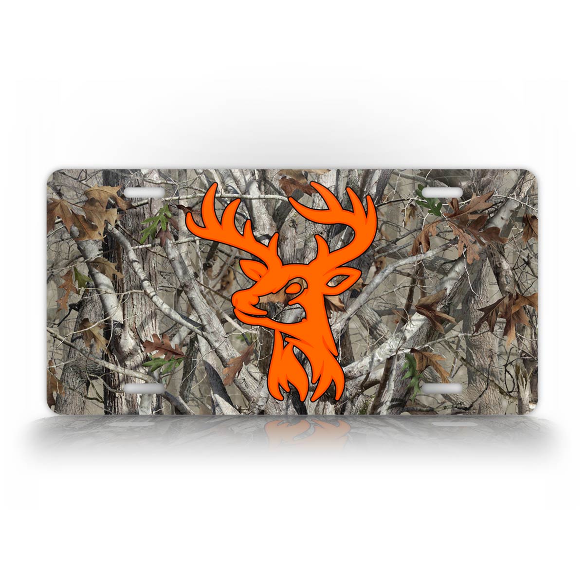 Deer Head Buck Silhouette License Plate