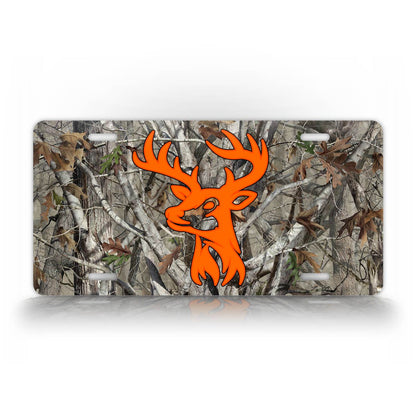 Deer Head Buck Silhouette License Plate