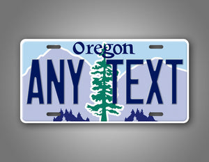 Custom Text Oregon License Plate