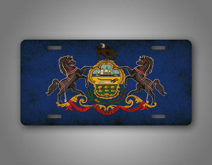 Americana Pennsylavina State Flag License Plate 