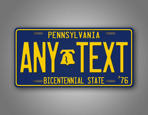 Personalized Pennsylvania Bicentennial Custom Auto Tag