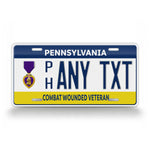 Personalized Pennsylvania Purple Heart Recipient Custom License Plate