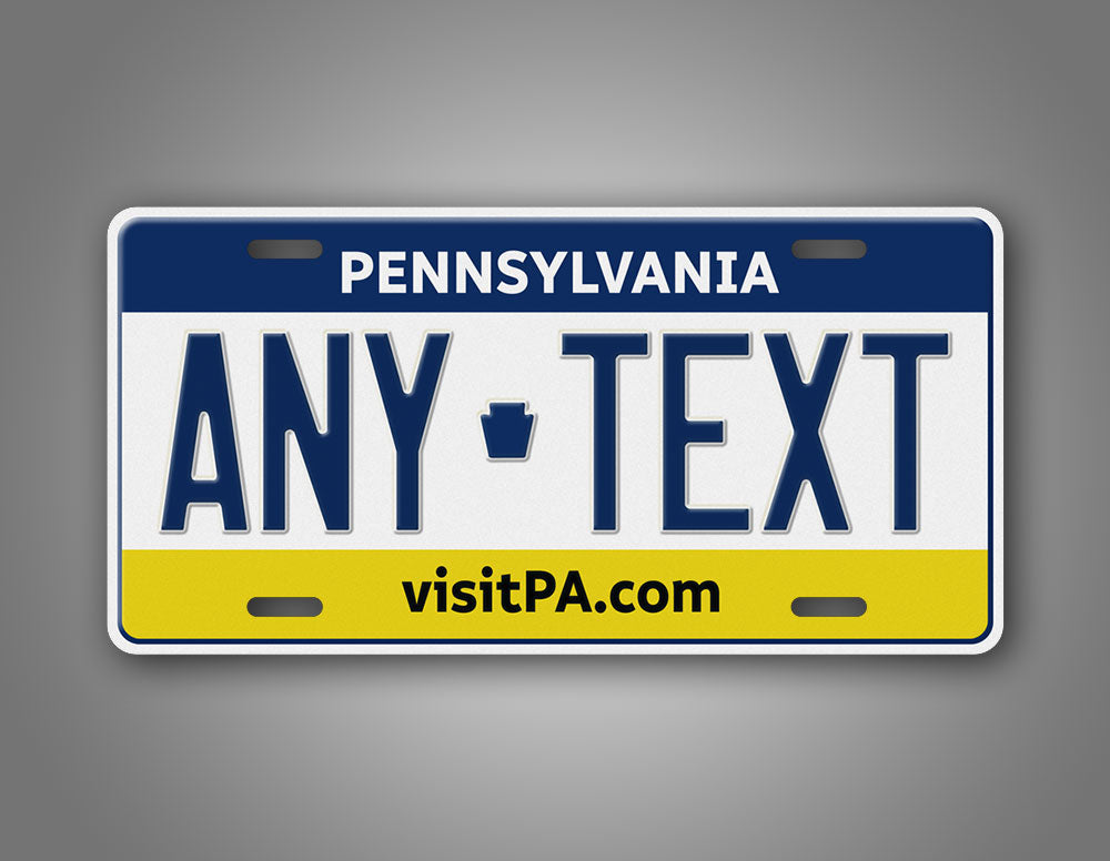 Any Text Pennsylvania Custom Auto Tag