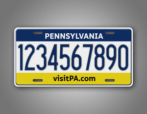 Custom Novelty Pennsylvania Auto License Plate