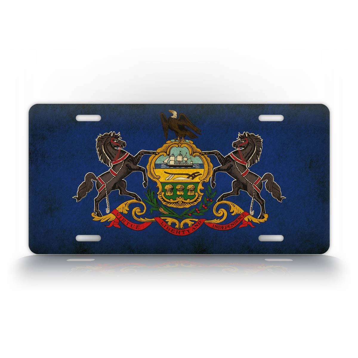 Americana Pennsylavina State Flag Auto Tag