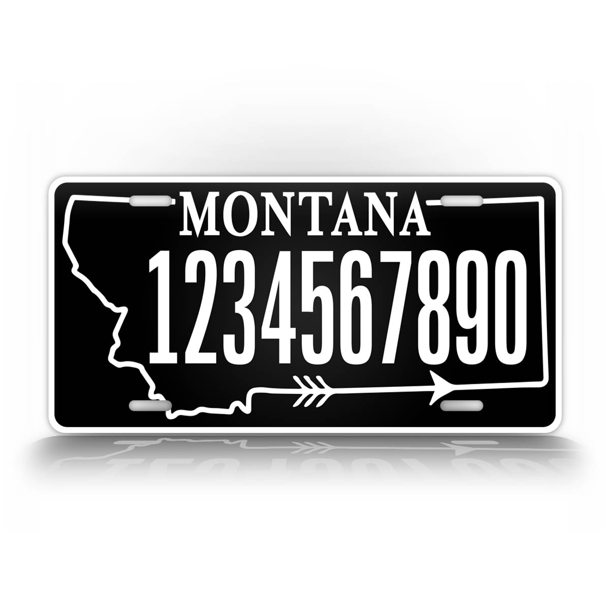 Personalized Black Montana State Custom License Plate