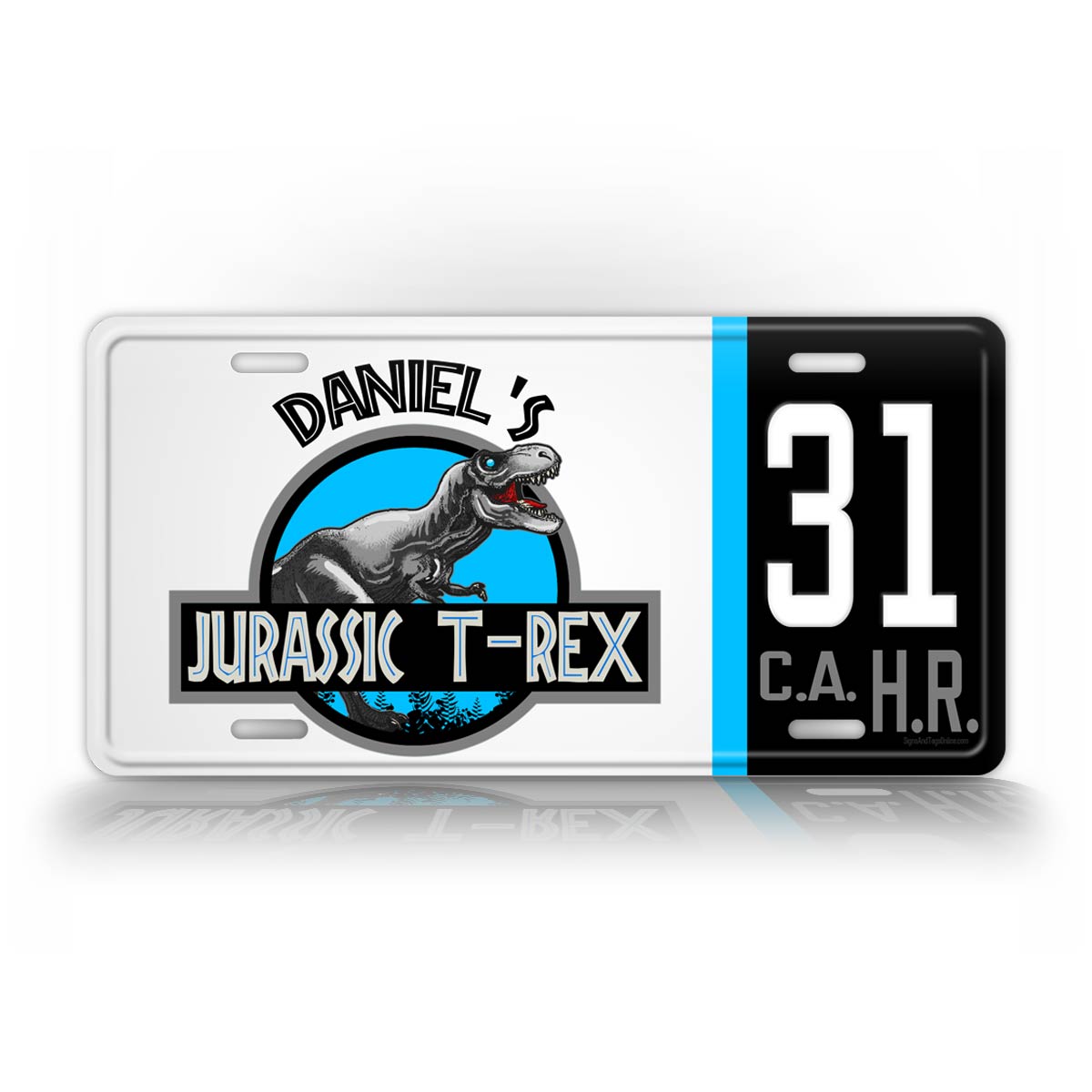 Personalized Jurassic T-Rex Jeep License Plate 