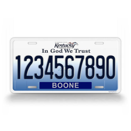 Custom Any Text Kentucky Unbridled Spirit Auto Tag