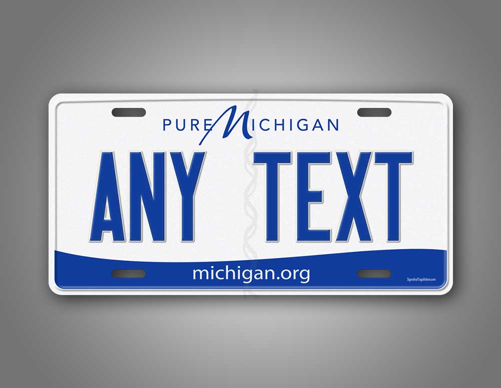Novelty Michigan State Custom Car Auto Tag