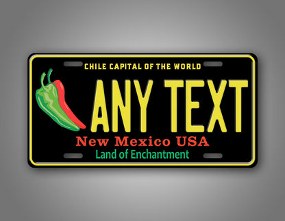 Personalized New Mexico "Chile Capital Of The World" State Custom License Plate