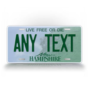 Personalized Text New Hampshire Novelty License Plate