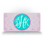Personalized Pink Mandala Design License Plate 