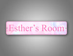 Stylish Custom Any Text Pink Watercolor Street Sign Room Decoration 