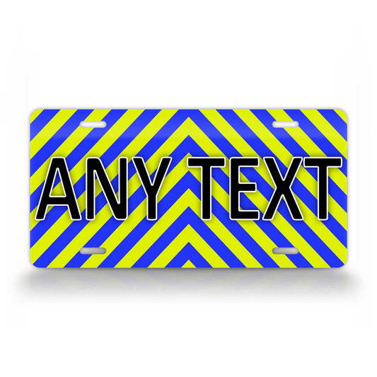 Bright Flashy Any Text Custom First Responder License Plate  