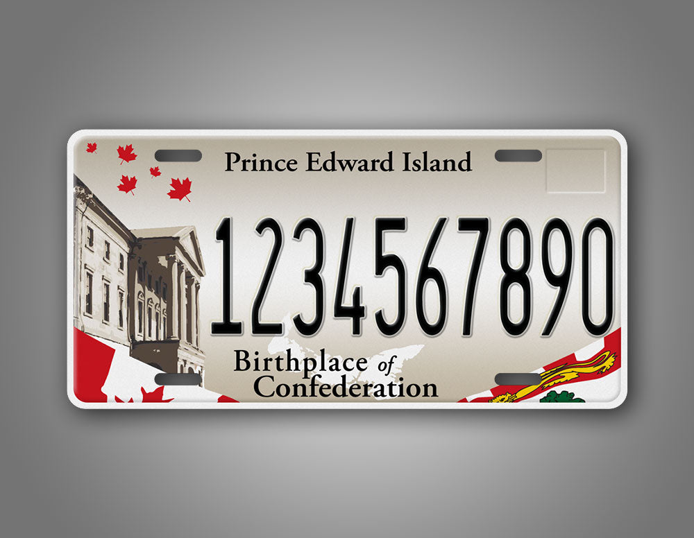 Any Text Custom Prince Edward Island Canada License Plate 