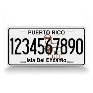 Any Text Vintage Novelty Puerto Rico Isla Del Encanto License Plate 