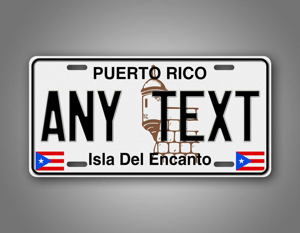 Custom Novelty Puerto Rico Isla Del Encanto Auto Tag 