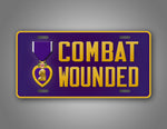 Combat Wounded Veteran Purple Heart Auto Tag
