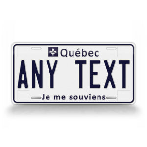 Custom Any Text Quebec Novelty License Plate 