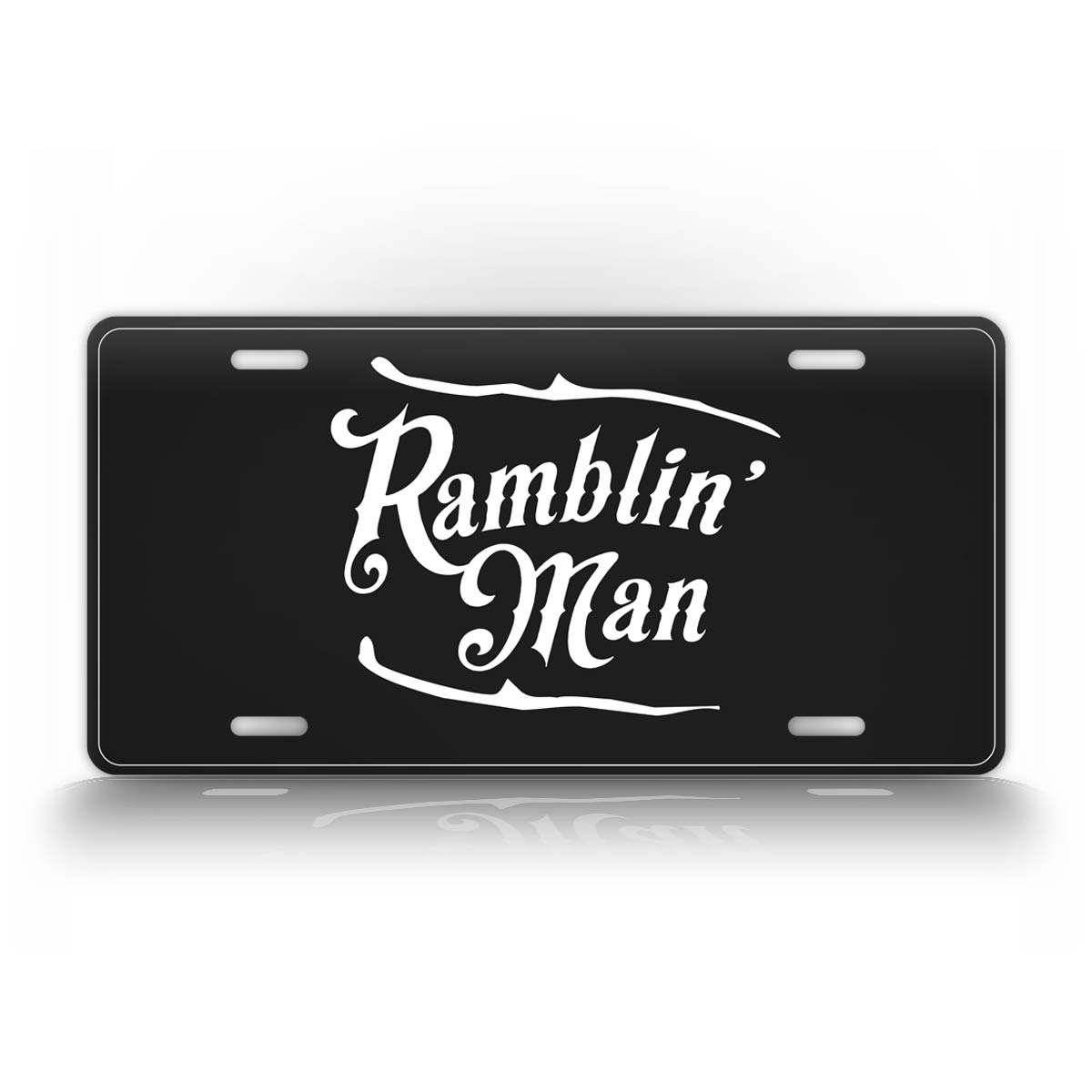 Antique Stlye License Plate Ramblin Man Auto Tag 