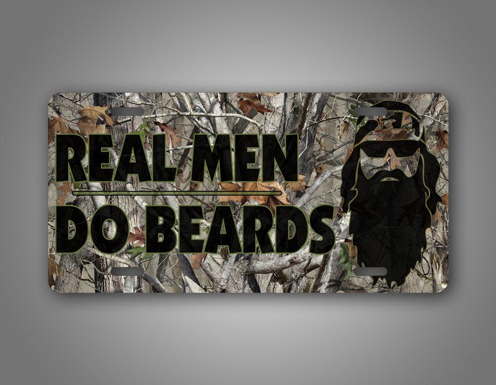 Real Men Do Beards Redneck Camo Auto Tag