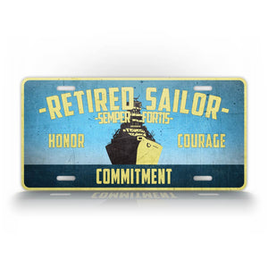 US Navy Veteran Retired Sailor License Plate 