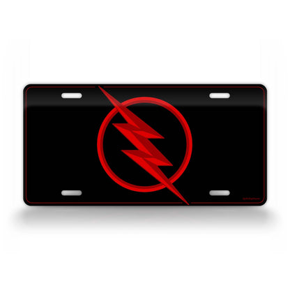 The Flash Lighting Speed Black Background License Plate