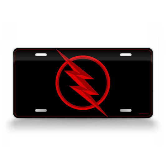 The Flash Lighting Speed Black Background License Plate