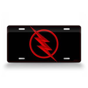 The Flash Lighting Speed Black Background License Plate